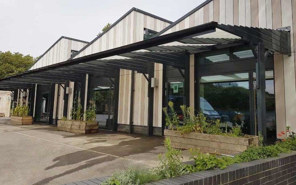 Dark Grey Connekt Entrance Canopy