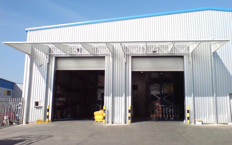 industrial loading bay canopy