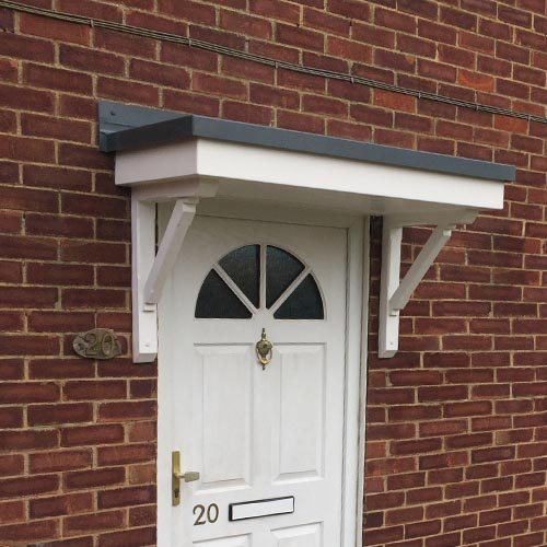 flat roof door canopy