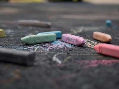 chalks-on-ground