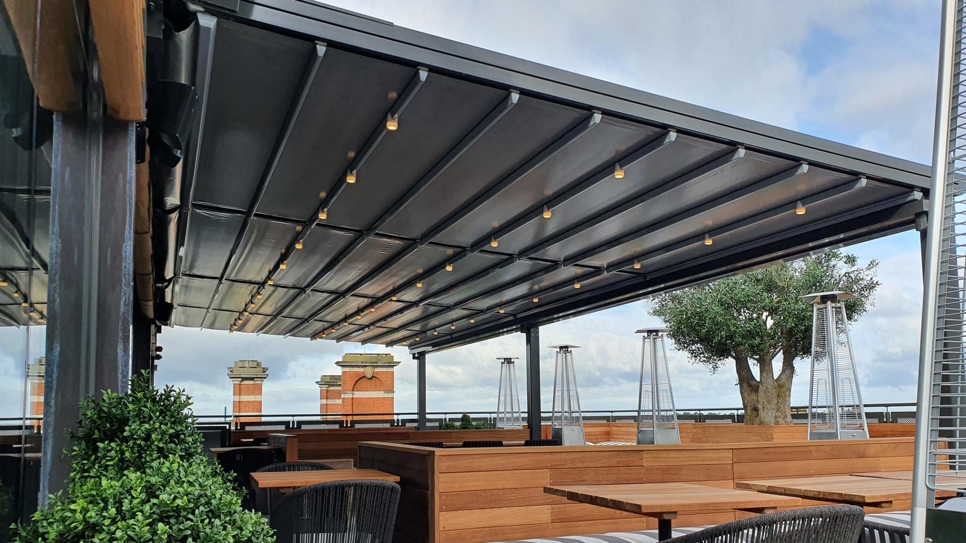 Malmaison roof terrace canopy