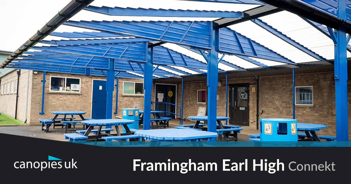 Framingham Earl High School Case Study Canopies UK