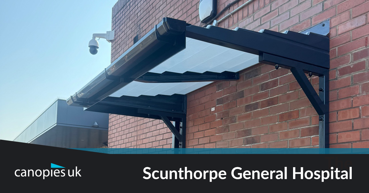 Ashp Canopy Scunthorpe General Hospital Case Study - Canopies UK